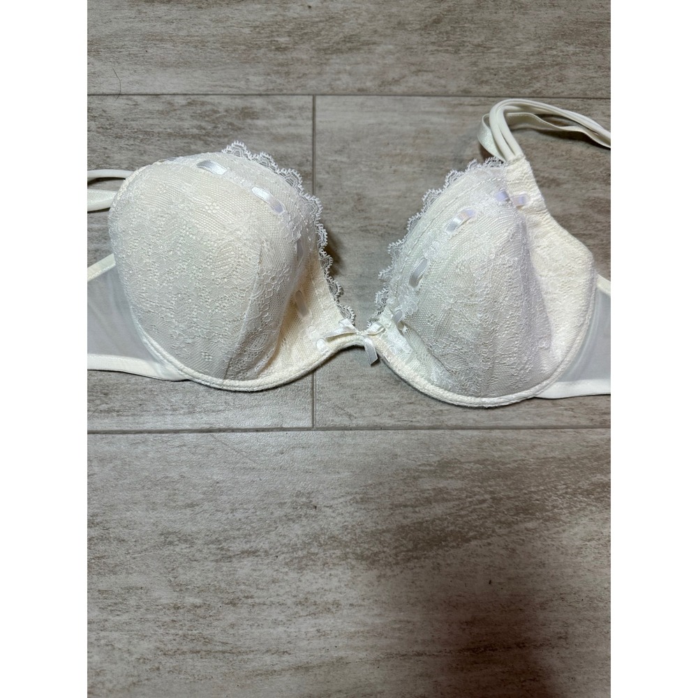 Intimissimi Bra Womens 36 Ivory Lace Ribbon Underwire Lingerie 07IP 0068